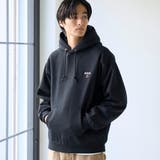 BLACK | ドッグシシュウスウェットパーカー【保温性】 | coen【men】