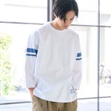 Repurヘビーコットン七分袖フットボールTシャツ【抗菌性、消臭性】 | coen【men】 | 詳細画像1 