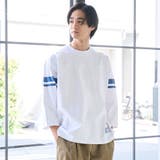 Repurヘビーコットン七分袖フットボールTシャツ【抗菌性、消臭性】 | coen【men】 | 詳細画像5 