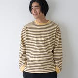 YELLOW | 【Tough&Soft】天竺マルチボーダーロングスリーブTシャツ | coen【men】