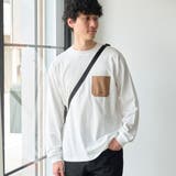 WHITE | 【Tough&Soft】布帛ポケット付き長袖Tシャツ | coen【men】
