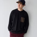 BLACK | 【Tough&Soft】布帛ポケット付き長袖Tシャツ | coen【men】