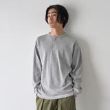 ワッフルヘンリーネック ロングスリーブ Tシャツ | coen【men】 | 詳細画像14 
