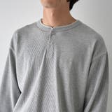 ワッフルヘンリーネック ロングスリーブ Tシャツ | coen【men】 | 詳細画像16 