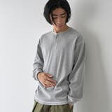 MD.GRAY | ワッフルヘンリーネック ロングスリーブ Tシャツ | coen【men】