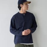 NAVY | ダブルフェイスレイヤードロングスリーブTシャツ | coen【men】