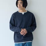 NAVY | メランジフリースフェイクレイヤードカットソー | coen【men】