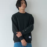 BLACK | Toughweight無地クルーネックスウェット | coen【men】
