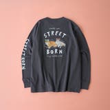 BLACK | Pontre Studio（ポンレストゥディオ）デザインプリントロングスリーブT… | coen【men】