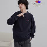 NAVY | SunnySports（サニースポーツ）別注 ワンポイントハート刺繍スウェット | coen【men】