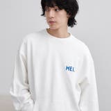 WHITE | MEI(メイ)別注 裏毛ロゴクルーネックスウェット | coen【men】