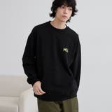 BLACK | MEI(メイ)別注 裏毛ロゴクルーネックスウェット | coen【men】