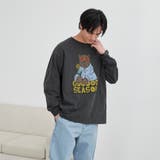 ベアピグメントプリントロングスリーブＴシャツ | coen【men】 | 詳細画像14 
