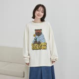 ベアピグメントプリントロングスリーブＴシャツ | coen【men】 | 詳細画像8 