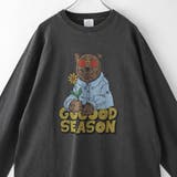 DK.GRAY | ベアピグメントプリントロングスリーブＴシャツ | coen【men】