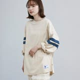 NATURAL | USAコットン七分袖フットボールTシャツ | coen【men】