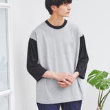 MD.GRAY | ベースボール配色7分袖Tシャツ | coen OUTLET
