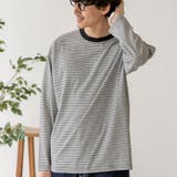 WHITE | ミジンボーダーロングスリーブTシャツ | coen【men】