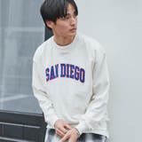 CVC裏毛ツイルワッペンカレッジスウェット | coen【men】 | 詳細画像1