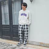 CVC裏毛ツイルワッペンカレッジスウェット | coen【men】 | 詳細画像2