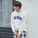 CVC裏毛ツイルワッペンカレッジスウェット | coen【men】 | 詳細画像8