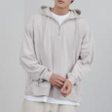 LT.GRAY | ビッグシルエットハーフジップパーカー | coen【men】