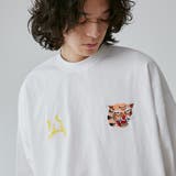 WHITE | ビッグシルエットスーベニア刺繍天竺ロングスリーブTシャツ | coen【men】