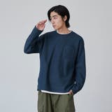 コットンタッチワッフルフェイクレイヤードプルオーバー | coen【men】 | 詳細画像10 