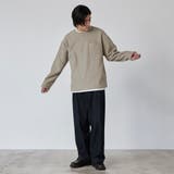 コットンタッチワッフルフェイクレイヤードプルオーバー | coen【men】 | 詳細画像14 