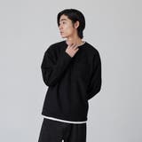 コットンタッチワッフルフェイクレイヤードプルオーバー | coen【men】 | 詳細画像2 