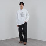 ロゴプリント入りルーズ天竺ロングスリーブTシャツ | coen【men】 | 詳細画像4