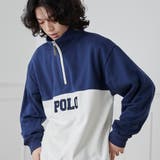 NAVY | POLO BCS別注スタンドハーフジップスウェットプルオーバー | coen【men】