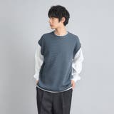 フェイクレイヤードワッフルロングスリーブTシャツ | coen【men】 | 詳細画像2 