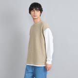 フェイクレイヤードワッフルロングスリーブTシャツ | coen【men】 | 詳細画像8 