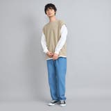 フェイクレイヤードワッフルロングスリーブTシャツ | coen【men】 | 詳細画像9 