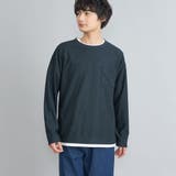 コットンタッチワッフルフェイクレイヤードロングスリーブTシャツ | coen【men】 | 詳細画像1 