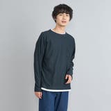 コットンタッチワッフルフェイクレイヤードロングスリーブTシャツ | coen【men】 | 詳細画像3 