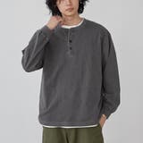 ピグメントヘンリーネックロングTシャツ | coen【men】 | 詳細画像1