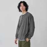 ピグメントヘンリーネックロングTシャツ | coen【men】 | 詳細画像2