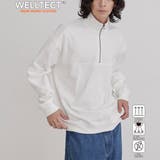 WHITE | 【WELLTECT】ハーフジップスウェットプルオーバー | coen【men】