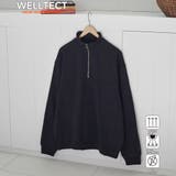 BLACK | 【WELLTECT】ハーフジップスウェットプルオーバー | coen【men】