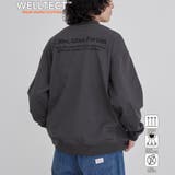DK.GRAY | 【WELLTECT】 ロゴプリントクルーネックスウェット | coen【men】