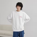 刺繍風発泡プリントクルーネックスウェット | coen【men】 | 詳細画像12
