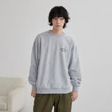 刺繍風発泡プリントクルーネックスウェット | coen【men】 | 詳細画像4