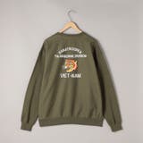 OLIVE | 刺繍風発泡プリントクルーネックスウェット | coen【men】