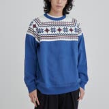 COBALT | TOWNCRAFT(タウンクラフト)別注フェアアイル柄スウェット | coen【men】