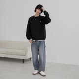 ワンポイントベア刺繍裏起毛クルーネックスウェット | coen【men】 | 詳細画像10