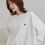 ワンポイントベア刺繍裏起毛クルーネックスウェット | coen【men】 | 詳細画像3