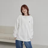 ワンポイントベア刺繍裏起毛クルーネックスウェット | coen【men】 | 詳細画像4