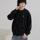 ワンポイントベア刺繍裏起毛クルーネックスウェット | coen【men】 | 詳細画像8